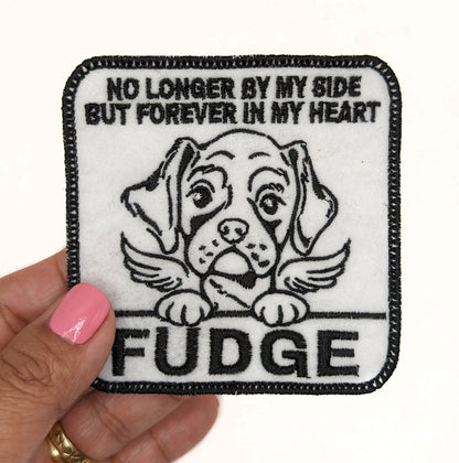 Custom Embroidered Iron-On Boxer Dog Memorial Patch