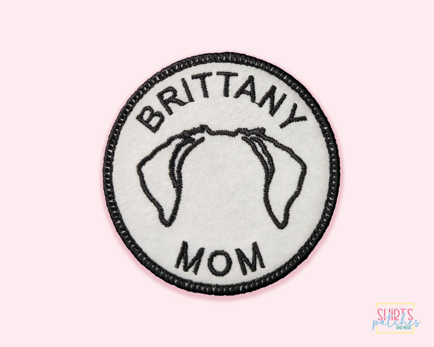 Brittany Mom Patch - Custom Iron On Or Hook And Loop Backing