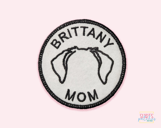 Brittany Mom Patch - Custom Iron On Or Hook And Loop Backing