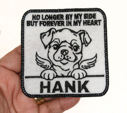 Custom Embroidered Iron-On Bulldog Memorial Patch