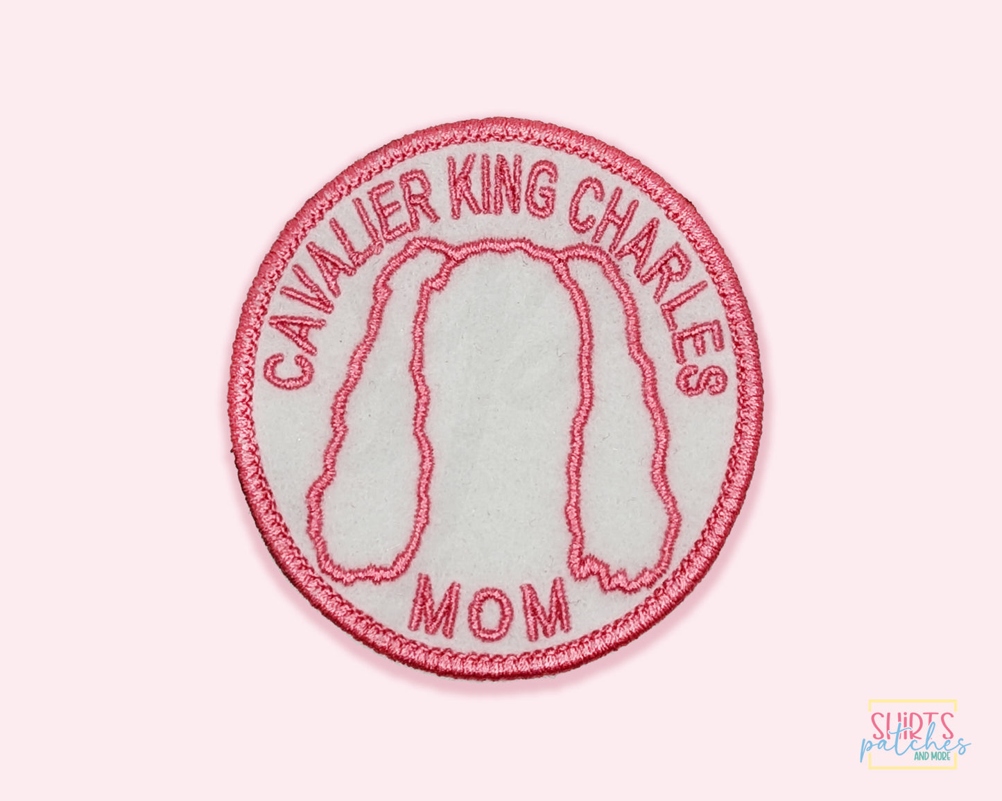 Cavalier Mom Patch - Custom Iron On Or Hook And Loop Backing