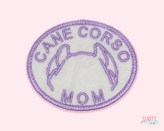 Cane Corso Mom Patch - Custom Iron On Or Hook And Loop Backing