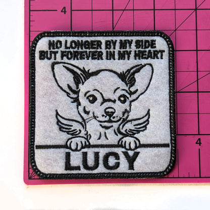 Custom Embroidered Iron-On Chihuahua Memorial Patch