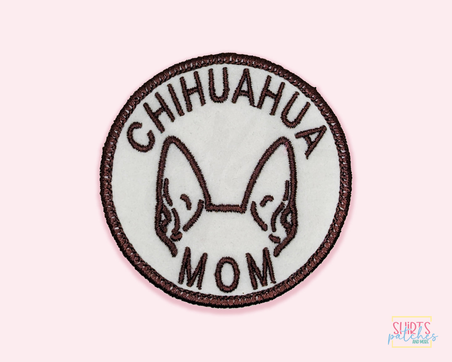 Chihuahua Mom Patch - Custom Iron On Or Hook And Loop Backing