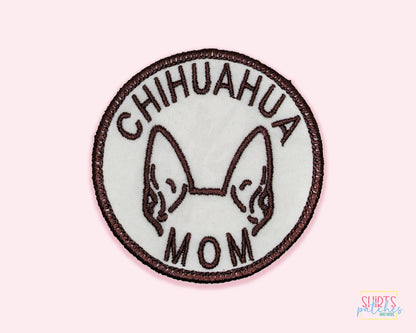 Chihuahua Mom Patch - Custom Iron On Or Hook And Loop Backing