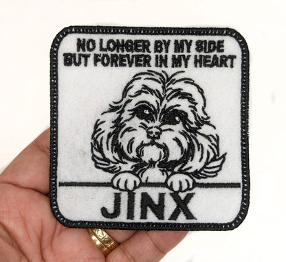 Custom Embroidered Iron-On Cockapoo Memorial Patch