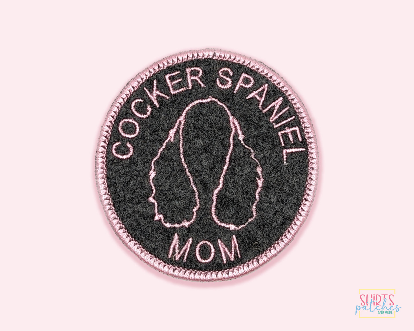 Cocker Spaniel Mom Patch - Custom Iron On Or Hook And Loop Backing