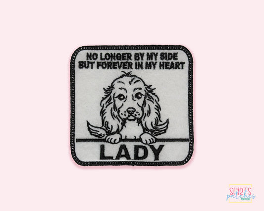 Custom Embroidered Iron-On Cocker Spaniel Memorial Patch