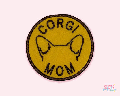 Corgi Mom Patch - Custom Iron On Or Hook And Loop Backing