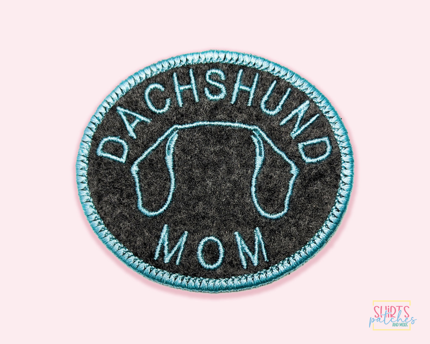 Dachshund Mom Patch Or Wiener Dog Patch - Custom Iron On Or Hook And Loop Backing