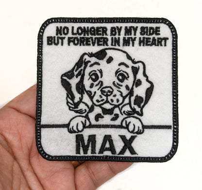 Custom Embroidered Iron-On Dalmatian Memorial Patch