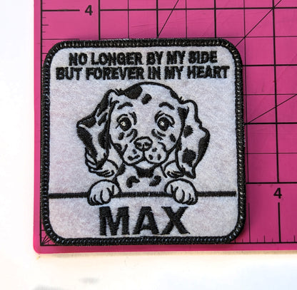 Custom Embroidered Iron-On Dalmatian Memorial Patch