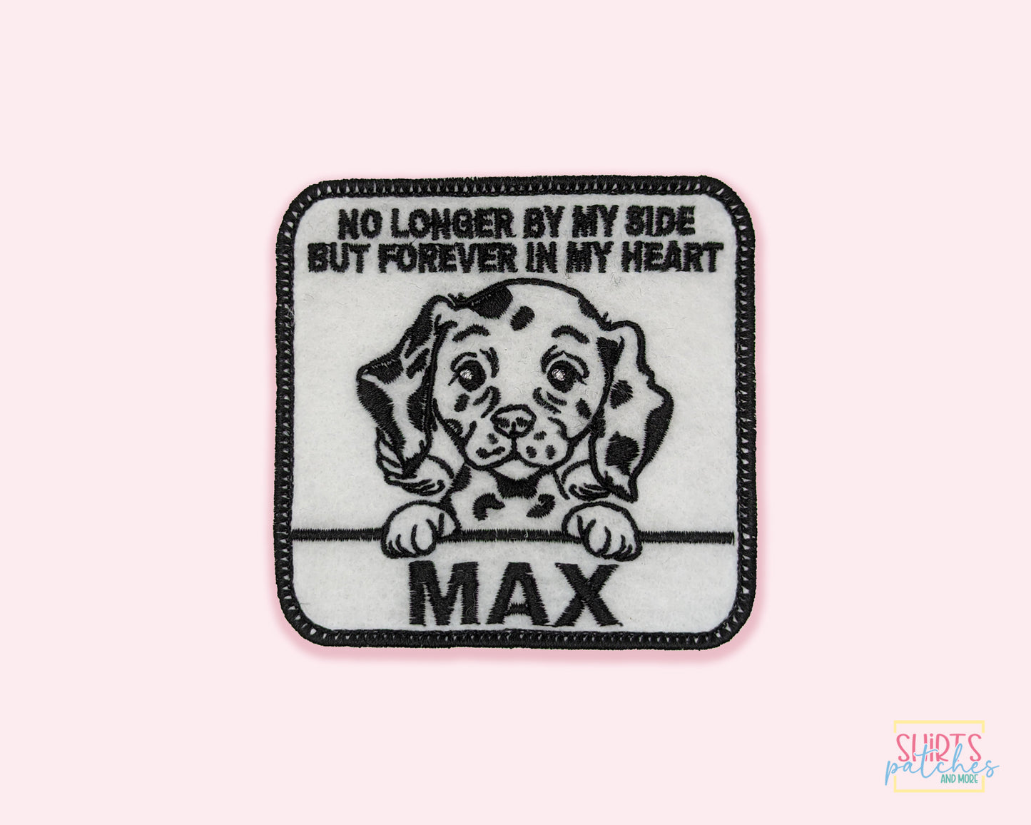 Custom Embroidered Iron-On Dalmatian Memorial Patch