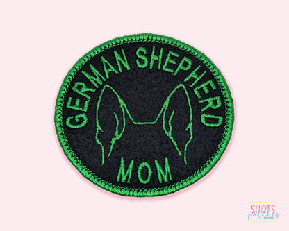 German Shepherd Mom Patch - Custom Iron On Or Hook And Loop Backing