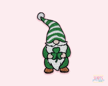 St. Patrick's Gnome Patch - Embroidered Iron On Patch For Jackets, Shirts, Caps And More