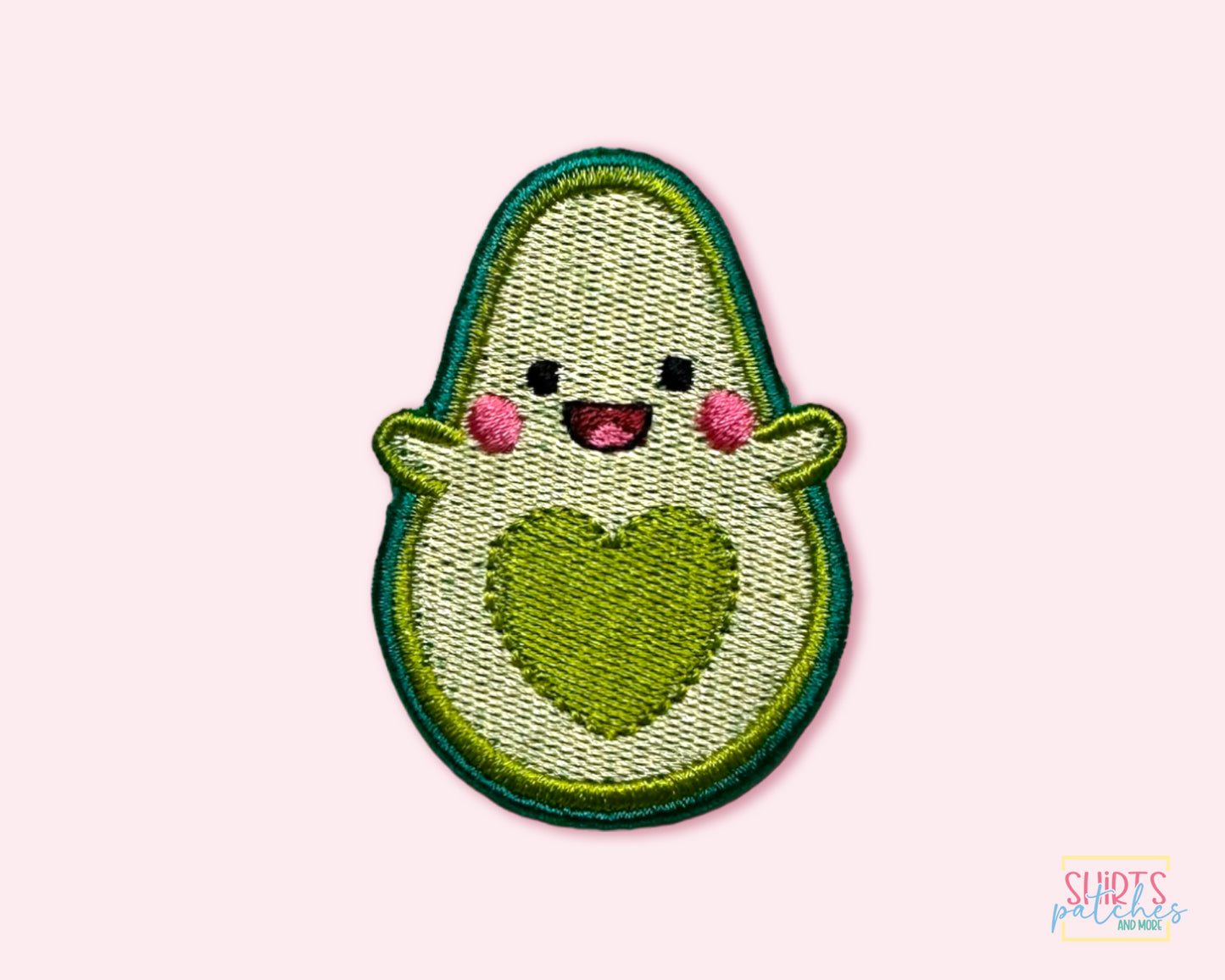 Embroidered Iron-On Kawaii Happy Avocado Patch