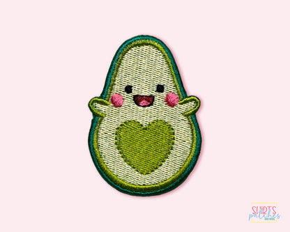 Embroidered Iron-On Kawaii Happy Avocado Patch