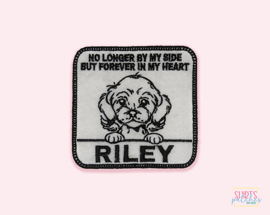 Custom Embroidered Iron-On Labradoodle Memorial Patch