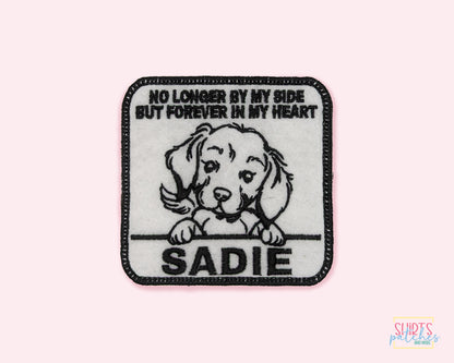 Custom Embroidered Iron-On Golden Retriever Memorial Patch