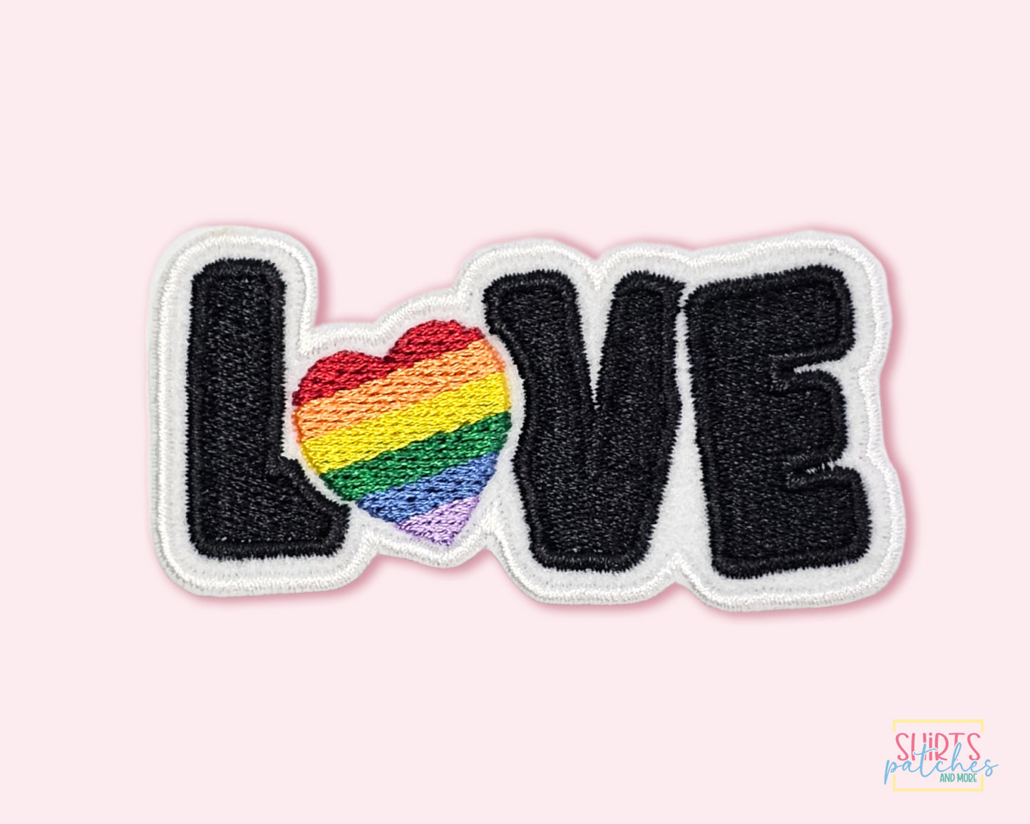 Custom Embroidered Love Patch. LGBTQ Pride Patch. Iron-On Patch. Rainbow Heart Patch. Morale Patch. Sew-On Patch. Stick-On Patch.