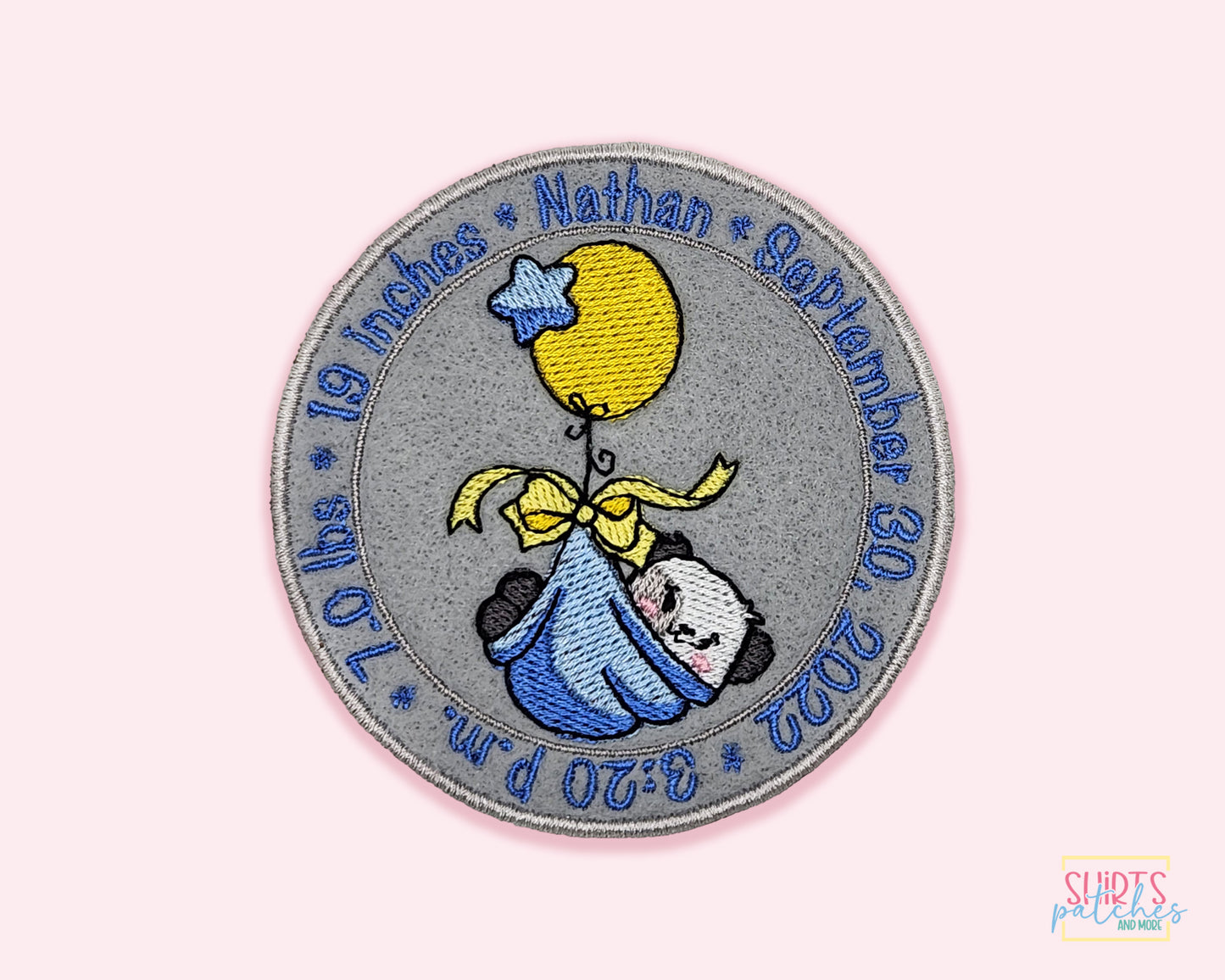 Cute Baby Chick Birth Announcement Patch - Personalized Iron On Or Hook And Loop Backing