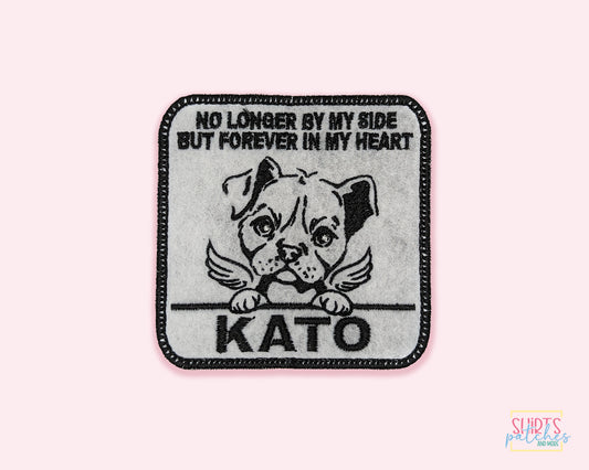 Custom Embroidered Iron-On Pitbull Memorial Patch