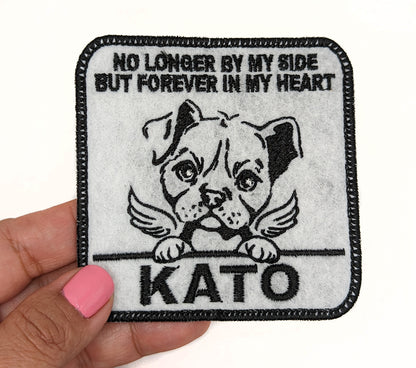 Custom Embroidered Iron-On Pitbull Memorial Patch