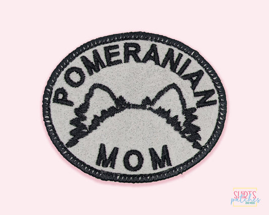 Pomeranian Mom Patch - Custom Iron On Or Hook And Loop Backing