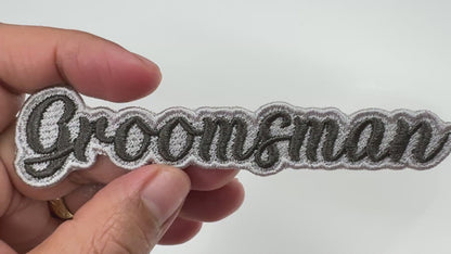 Groomsman Embroidered Patch - Customizable Wedding Party Patch