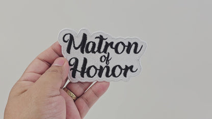 Custom Embroidered Matron of Honor Patch – Perfect for Wedding Jackets, Robes, Keepsakes, and Special Bridal Party Gifts