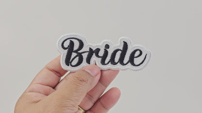 Customizable Embroidered Bride Patch – Perfect for Weddings, Bride-to-Be Outfits, Bridesmaid Gifts, and Bachelorette Party Accessories.