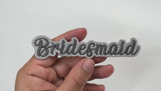 Bridesmaid Embroidered Patch - Customizable Wedding Party Patch for Bridesmaids
