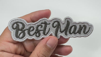 Best Man Embroidered Patch - Customizable Wedding Party Patch