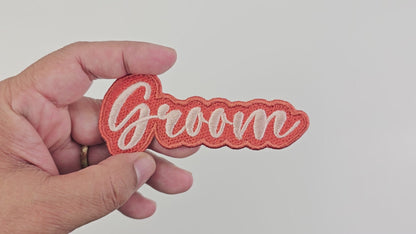 Custom Groom Patch – Perfect for Wedding Day Attire, Bachelor Party Outfits, Honeymoon Luggage, Groom's Robes, and Personalized Gifts.