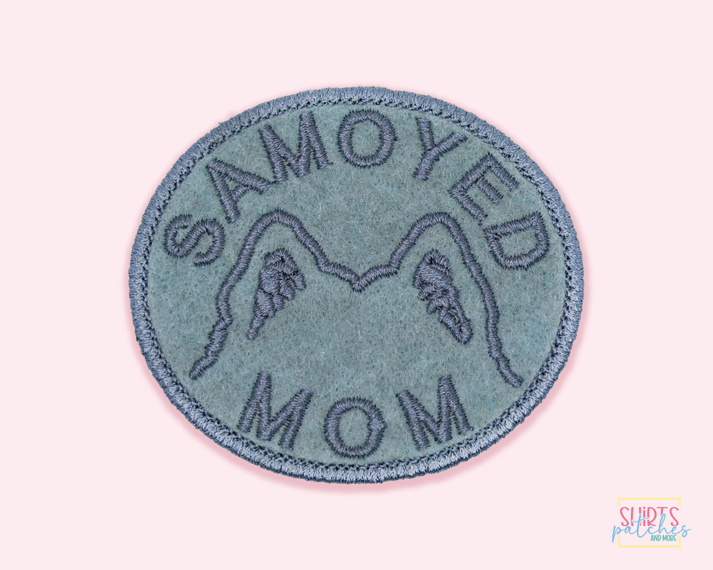 Samoyed Mom Patch - Custom Iron On Or Hook And Loop Backing