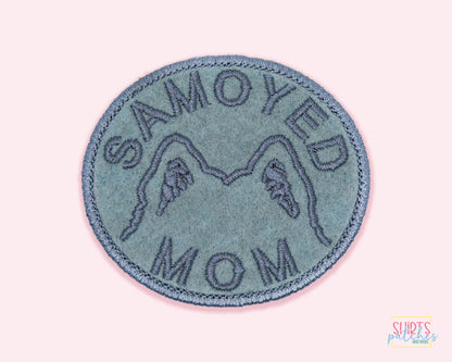 Samoyed Mom Patch - Custom Iron On Or Hook And Loop Backing