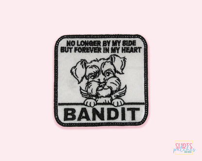 Custom Embroidered Iron-On Schnauzer Memorial Patch