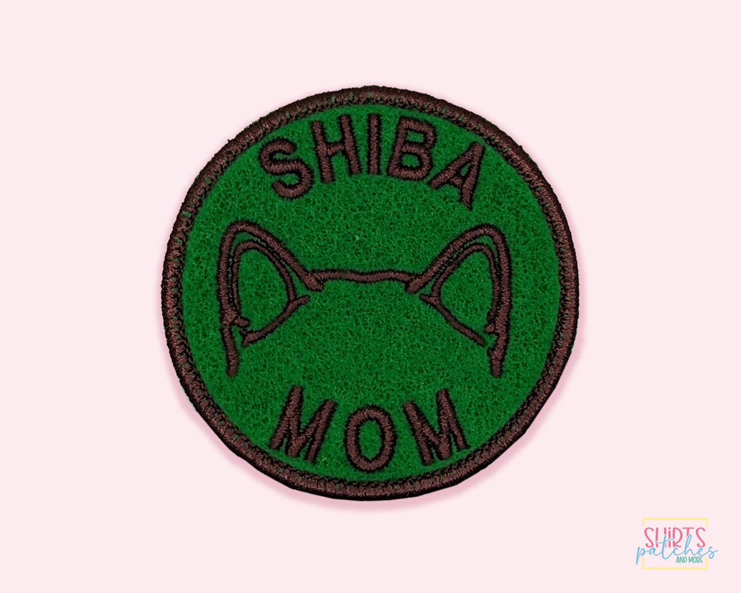 Shiba Mom Patch - Custom Iron On Or Hook And Loop Backing