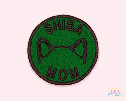 Shiba Mom Patch - Custom Iron On Or Hook And Loop Backing