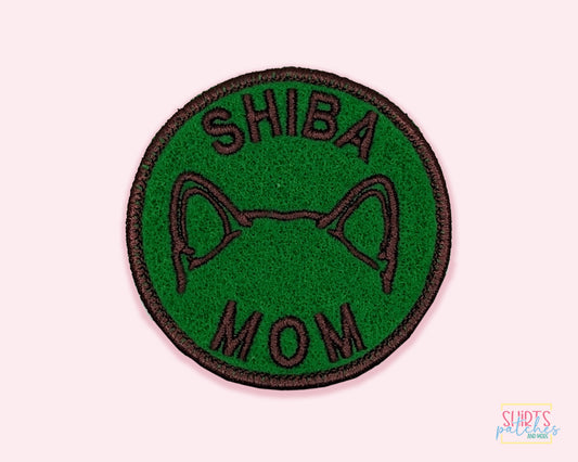 Shiba Mom Patch - Custom Iron On Or Hook And Loop Backing