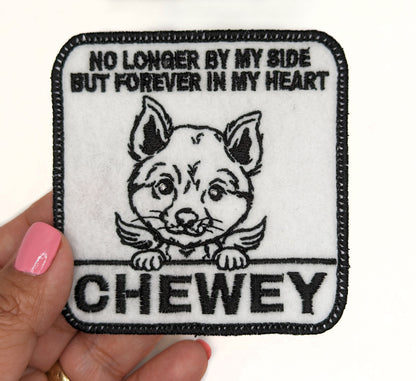 Custom Embroidered Iron-On Shiba Inu Memorial Patch