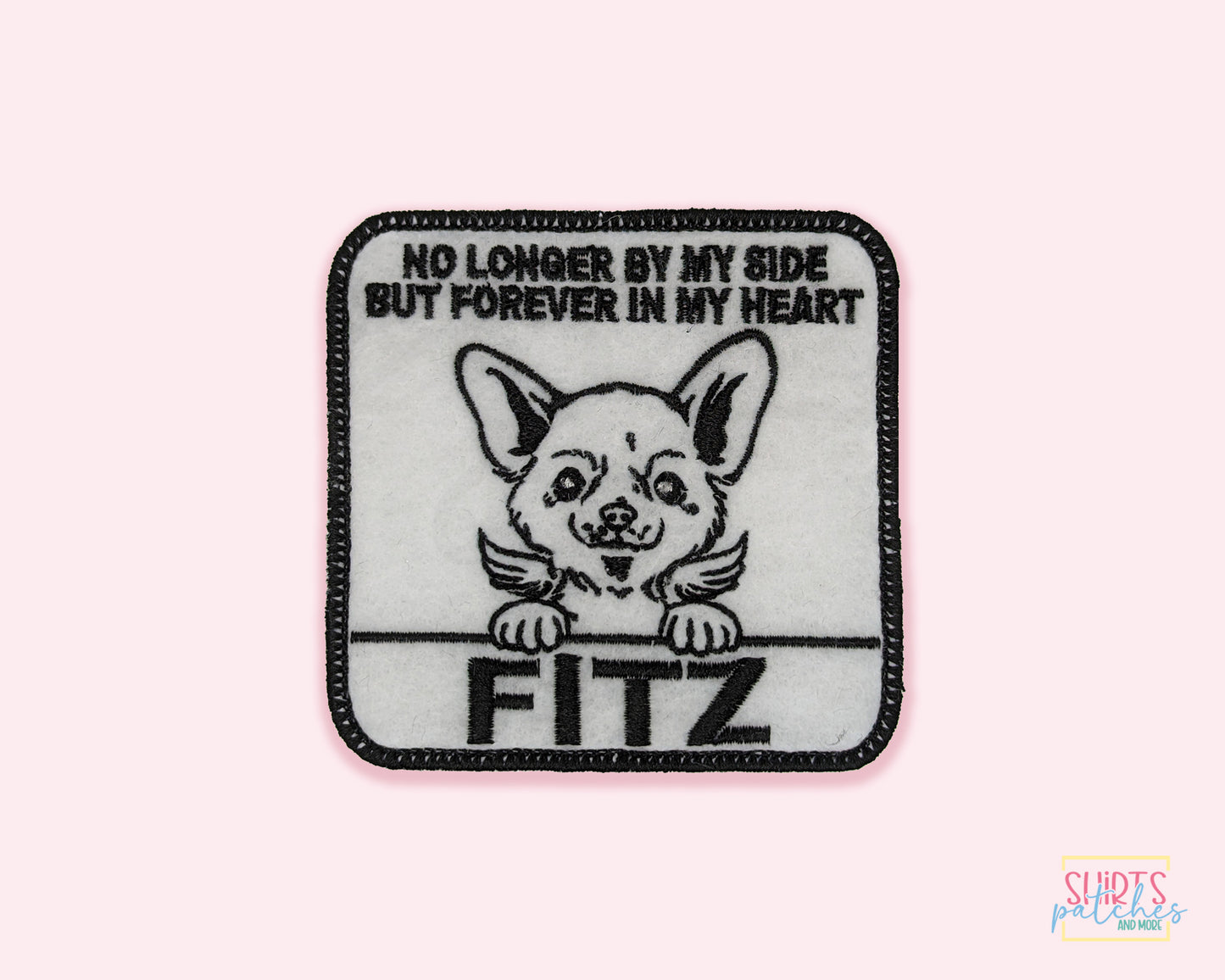 Custom Embroidered Iron-On Welsh Corgi Memorial Patch