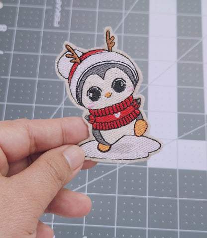 Kawaii Penguin Patch - Iron On Patch For Shirts, Caps, Bags, Jackets Or Hats