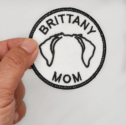 Brittany Mom Patch - Custom Iron On Or Hook And Loop Backing