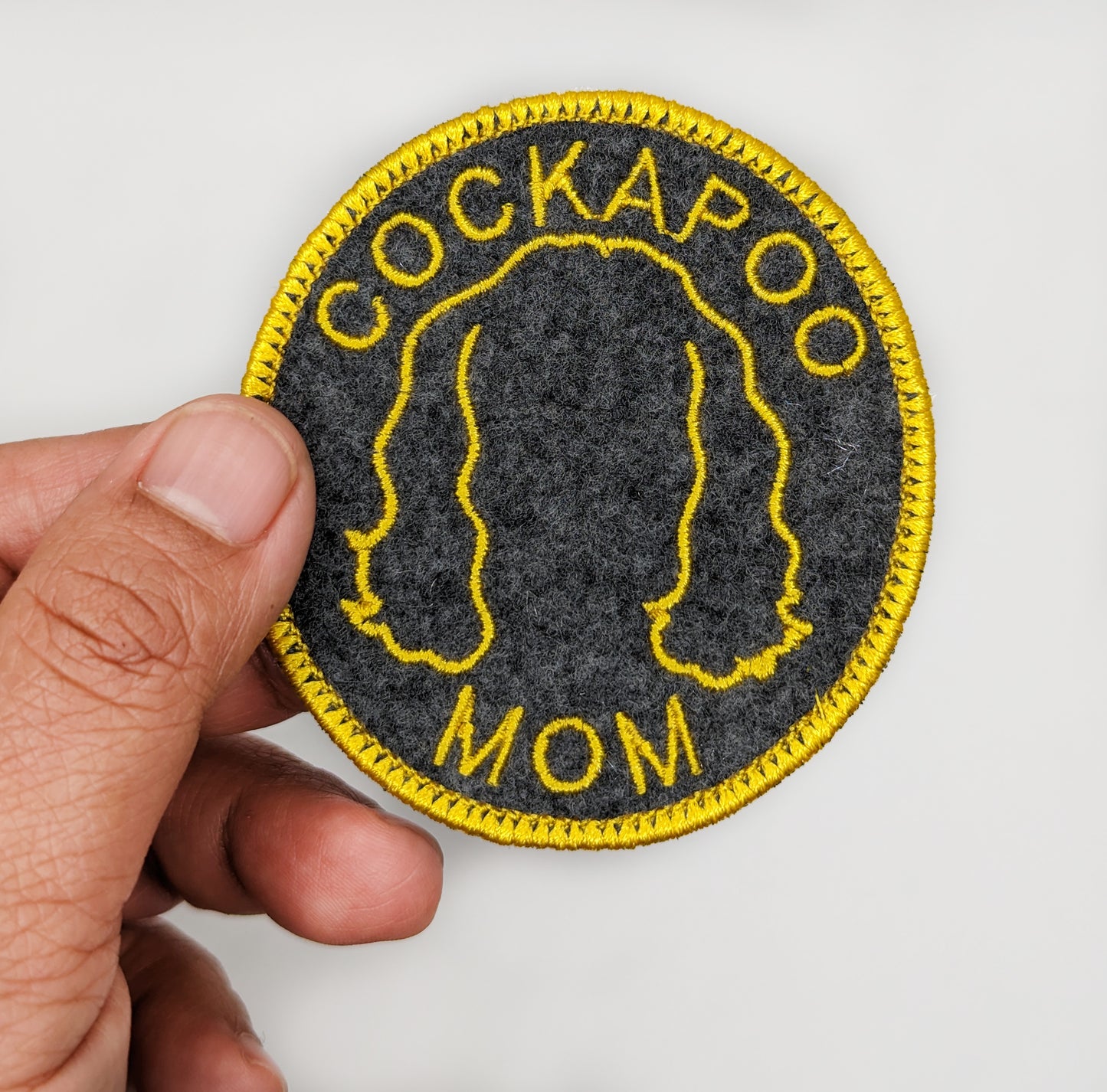 Cockapoo Mom Patch - Custom Iron On Or Hook And Loop Backing