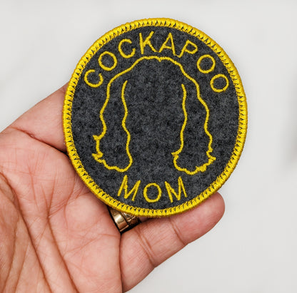 Cockapoo Mom Patch - Custom Iron On Or Hook And Loop Backing