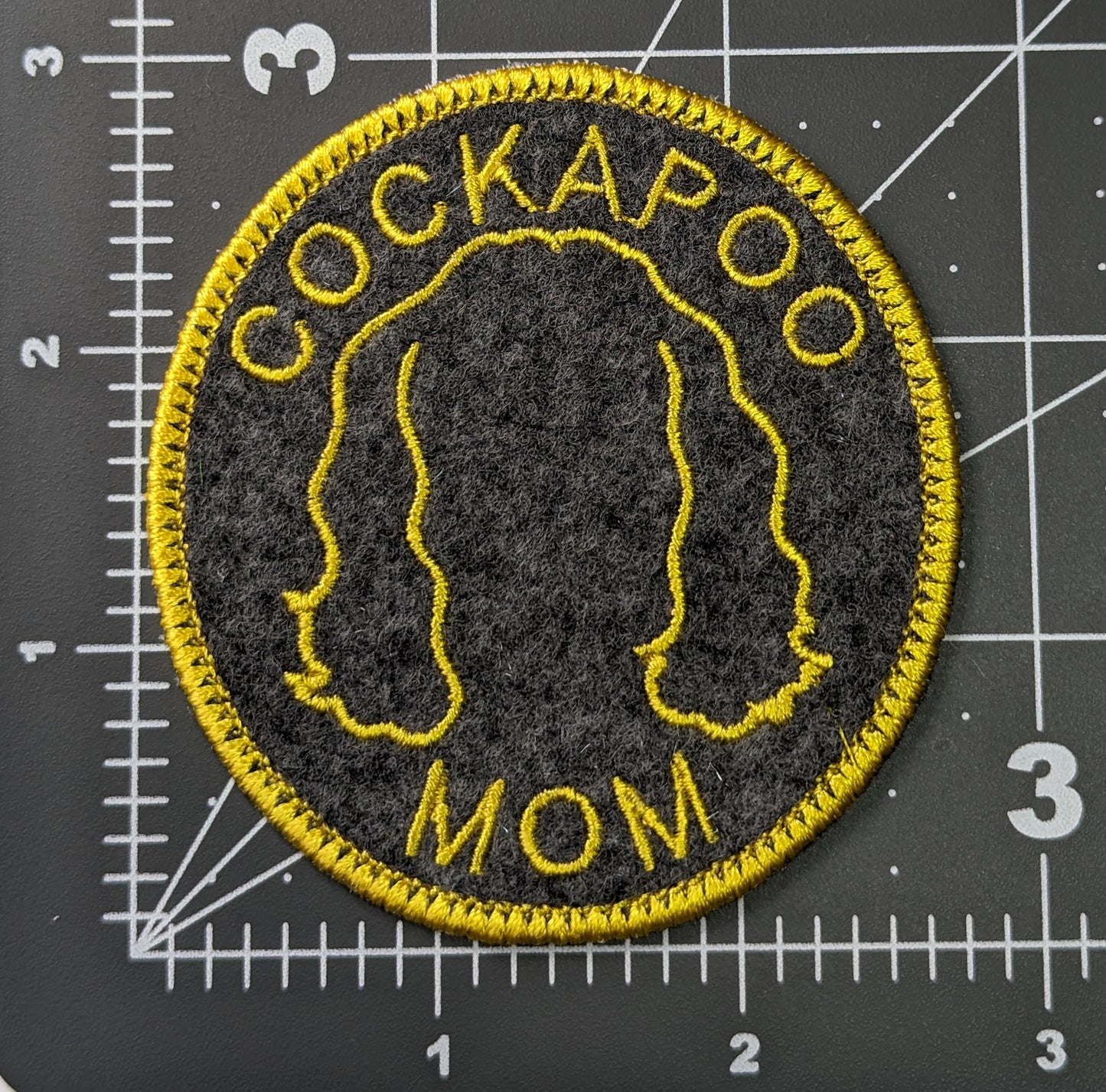 Cockapoo Mom Patch - Custom Iron On Or Hook And Loop Backing