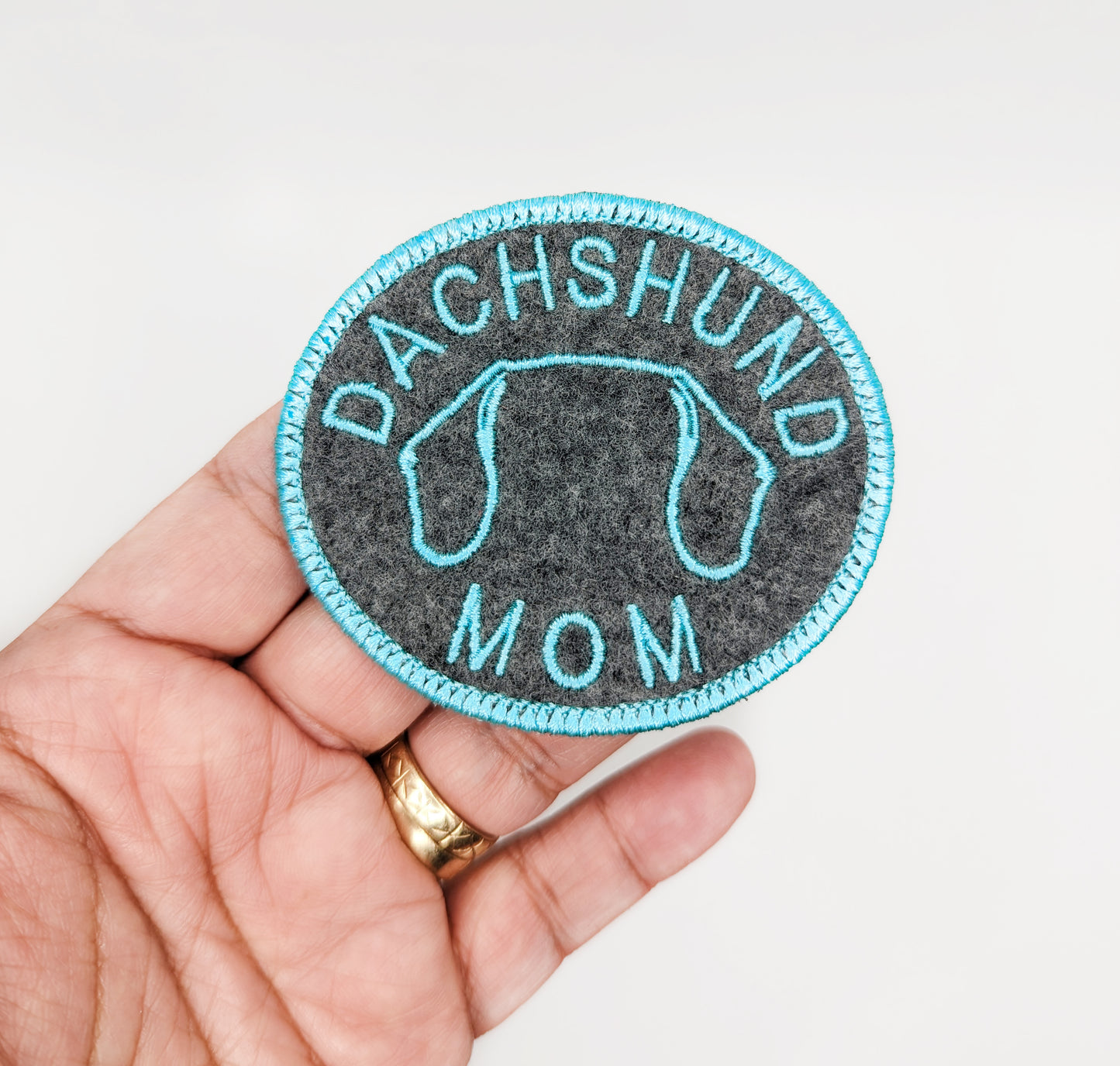 Dachshund Mom Patch Or Wiener Dog Patch - Custom Iron On Or Hook And Loop Backing