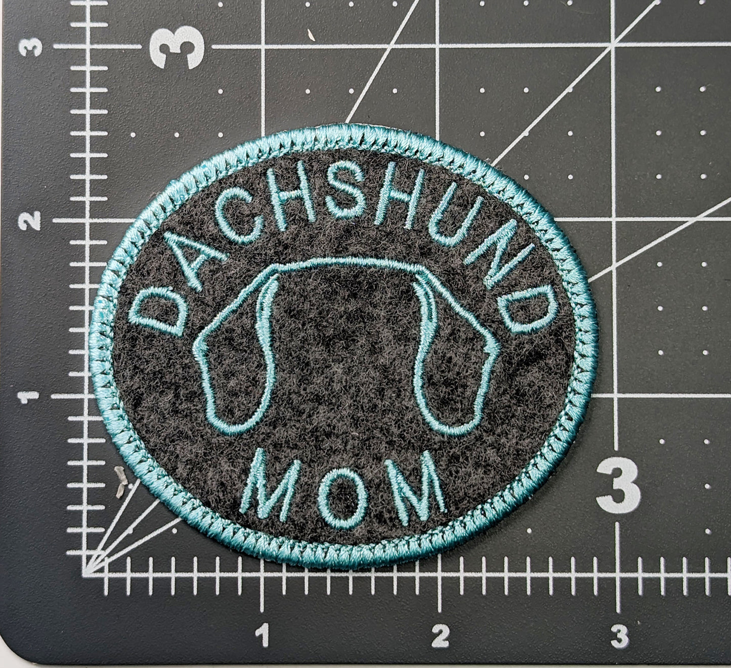 Dachshund Mom Patch Or Wiener Dog Patch - Custom Iron On Or Hook And Loop Backing