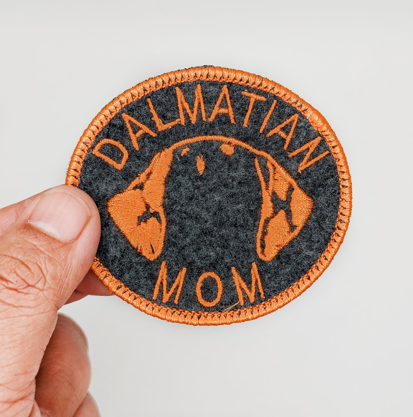 Dalmatian Mom Patch - Custom Iron On Or Hook And Loop Backing